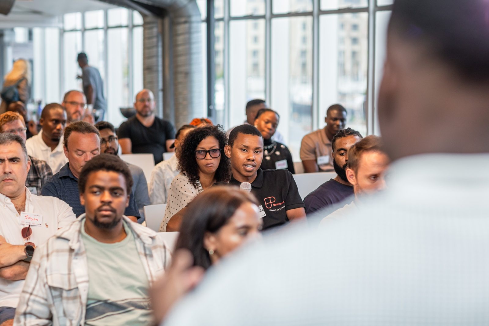 Founders attending a community gathering